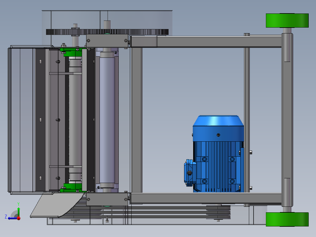 牧草粉碎机揉丝刀设计右视图