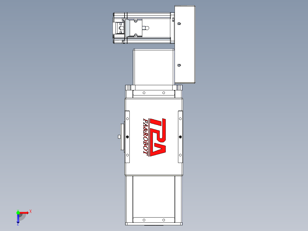同步带全封闭直线模组TPA-HCB-110D-90-L50-ML-Y-P40-N3俯视图