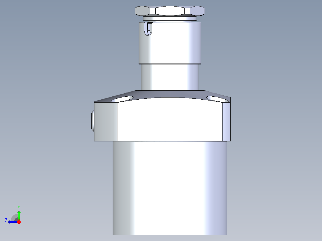 KOSMEKLG0900-GR-Y45多系列多零件图纸模型右视图