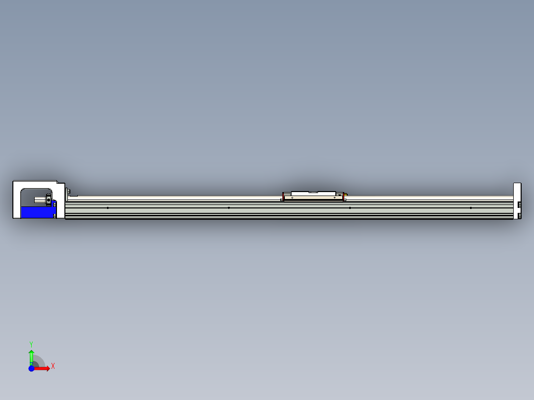 直线模组KKR86C-740A1-F0_W设计图纸前视图