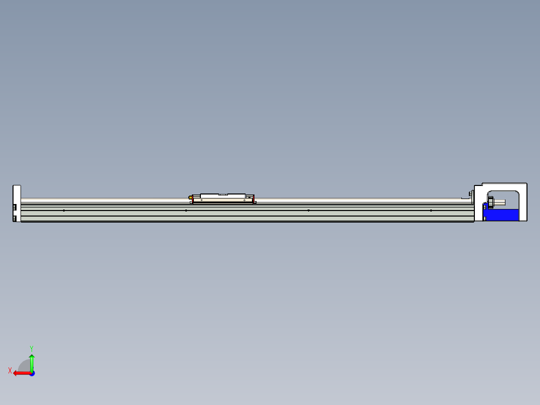 直线模组KKR86C-740A1-F0_W设计图纸后视图