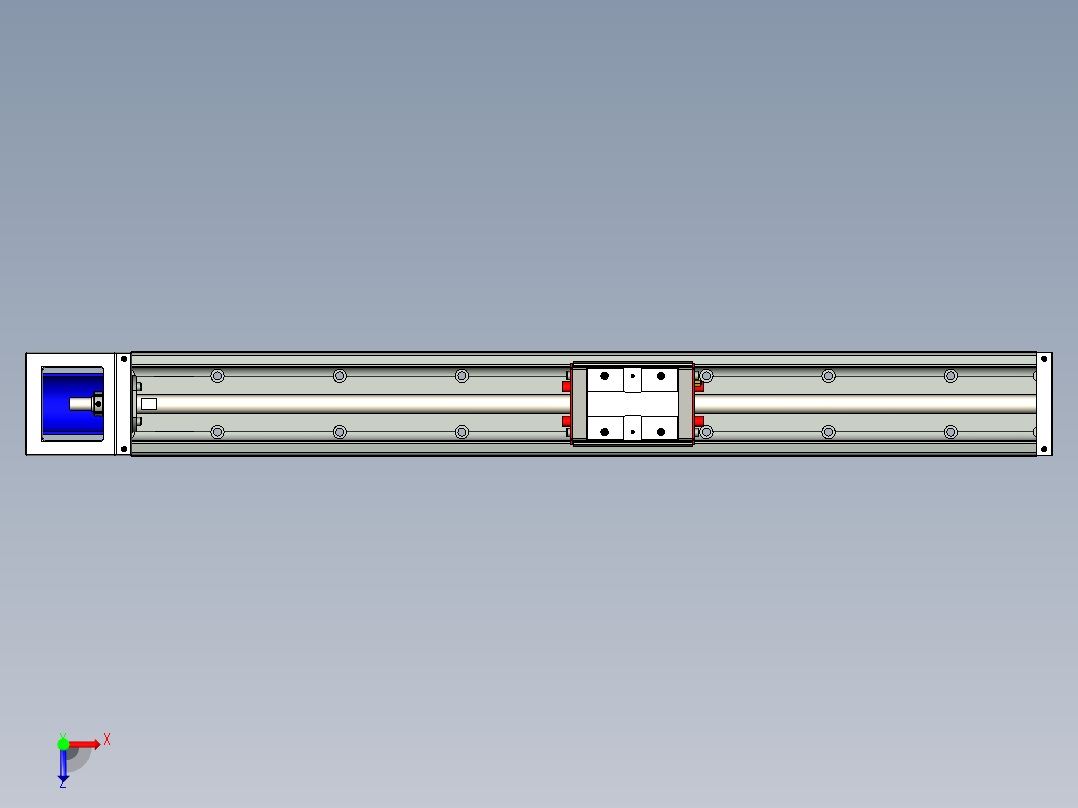直线模组KKR86C-740A1-F0_W设计图纸俯视图