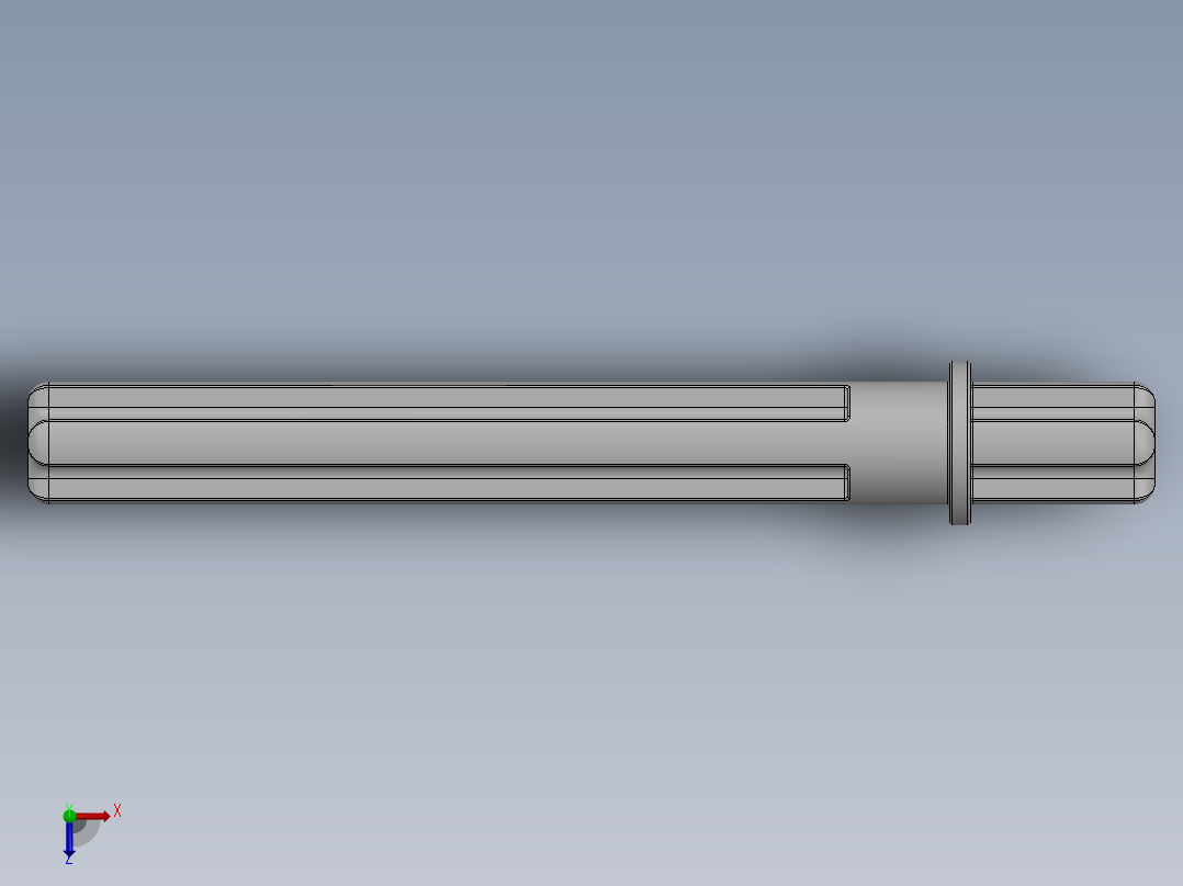 乐高机械组车桥-32209 White Technic Axle 5.5 with Stop俯视图