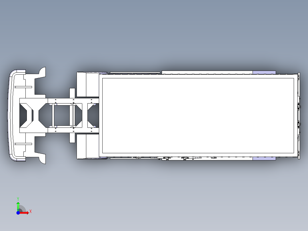 厢式货车车厢CAD及三维CATIA图前视图
