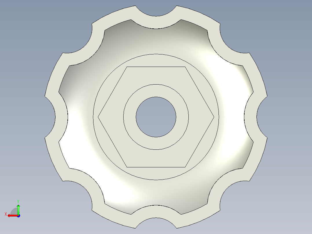 塑料旋钮注塑模具设计三维+CAD+说明书后视图