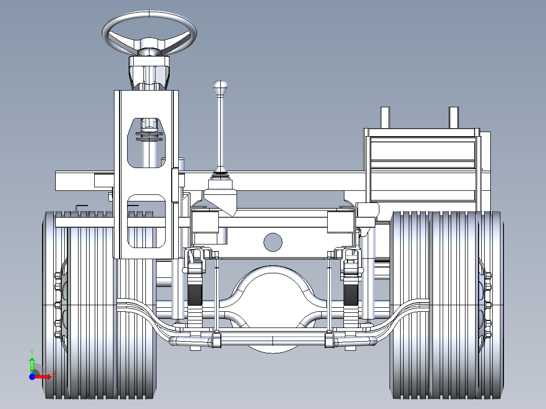 卡车底盘奔驰+OH+1526-SW前视图