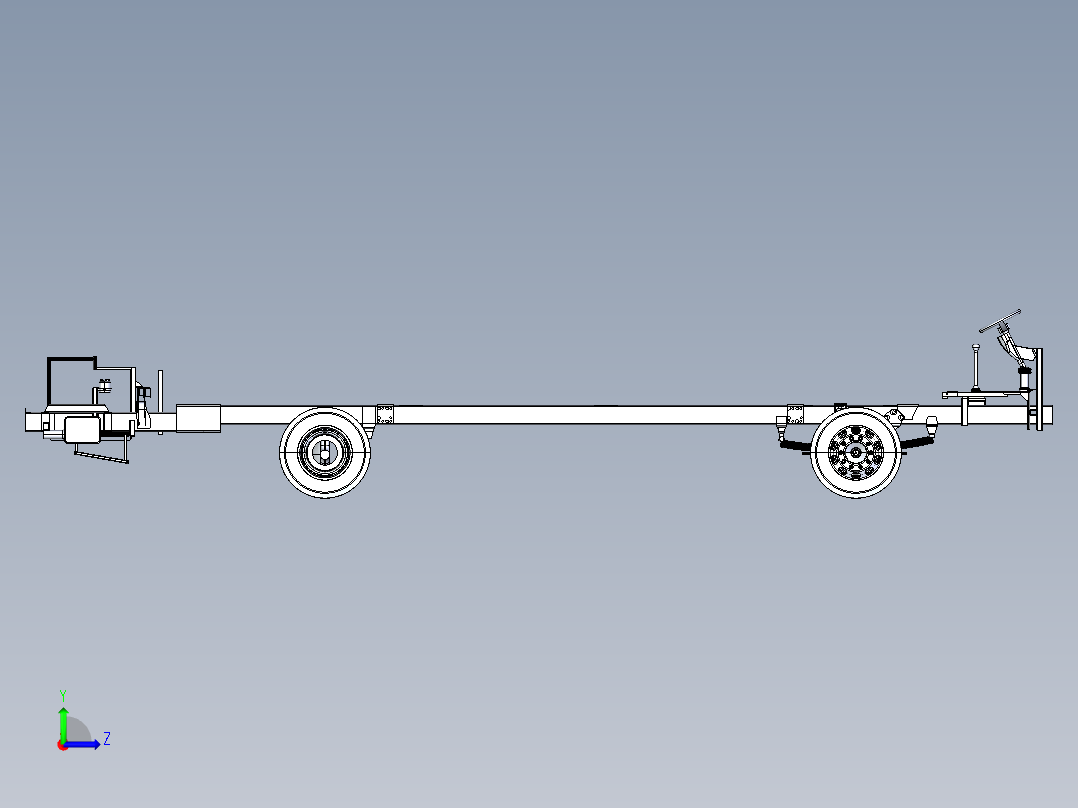 卡车底盘奔驰+OH+1526-SW左视图