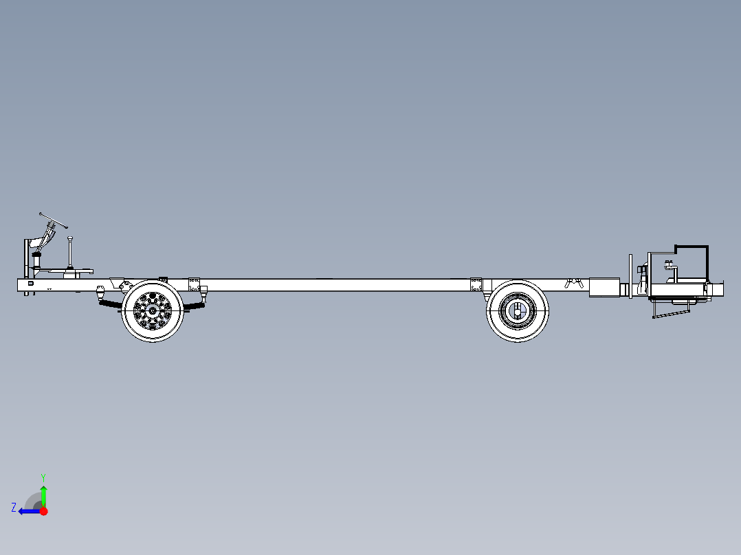 卡车底盘奔驰+OH+1526-SW右视图