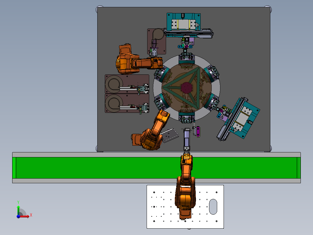 全自动锁螺丝设备前视图