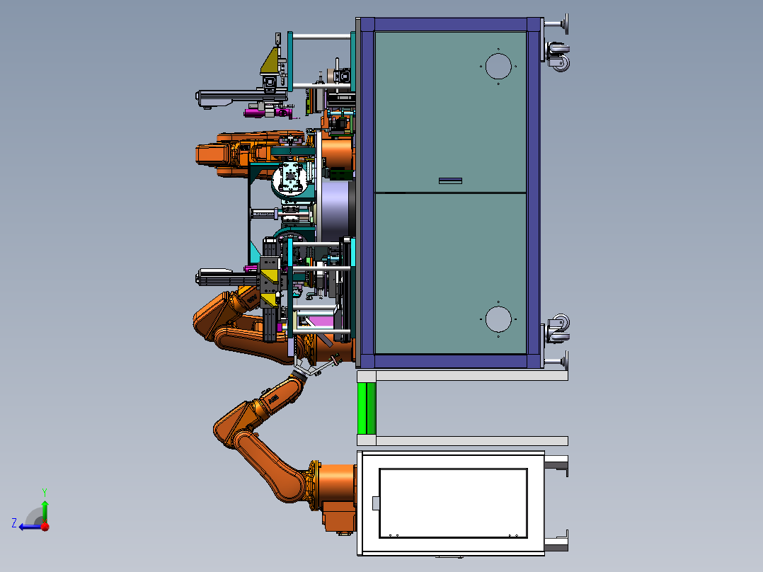 全自动锁螺丝设备右视图