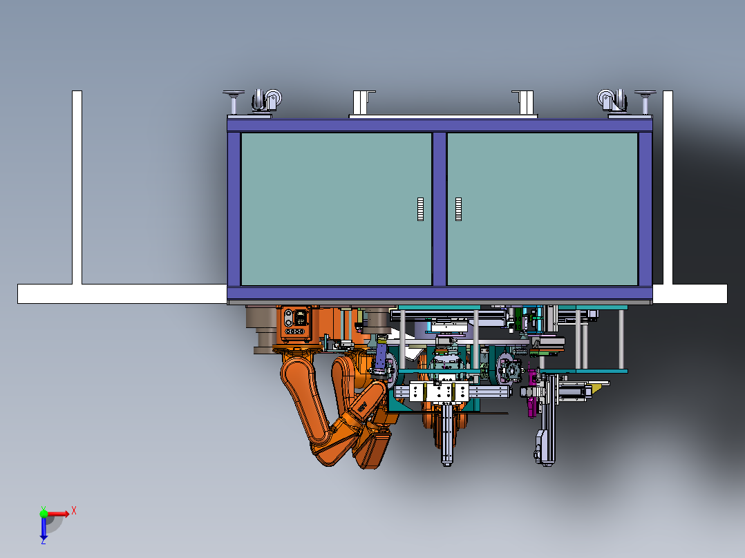 全自动锁螺丝设备俯视图