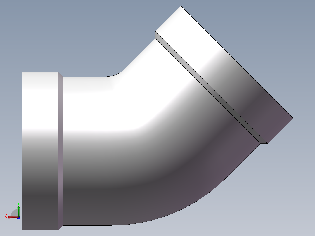 弯头-45°等径 DN15后视图