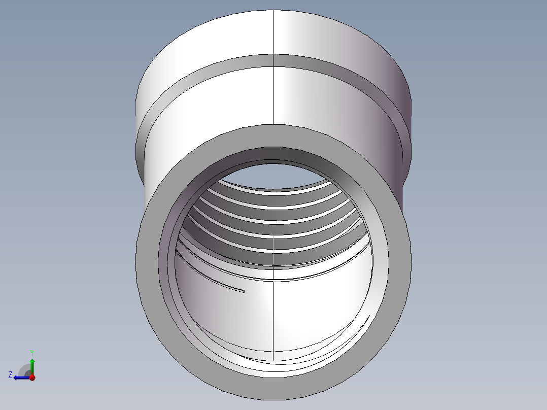 弯头-45°等径 DN15右视图