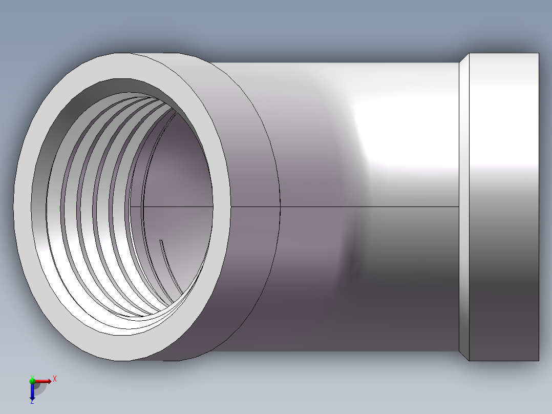 弯头-45°等径 DN15俯视图
