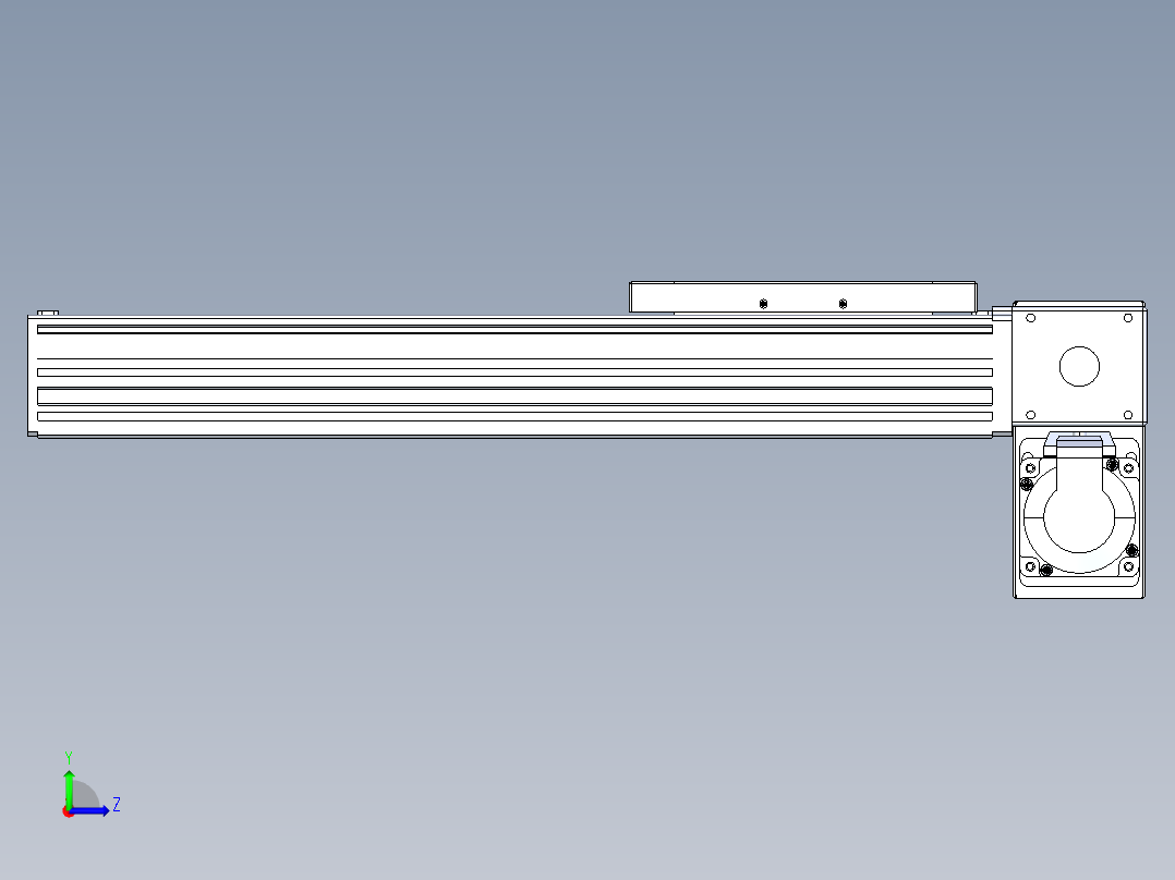 同步带全封闭直线模组TPA-HCB-120D-90-L250-RP-C-P40-N3左视图