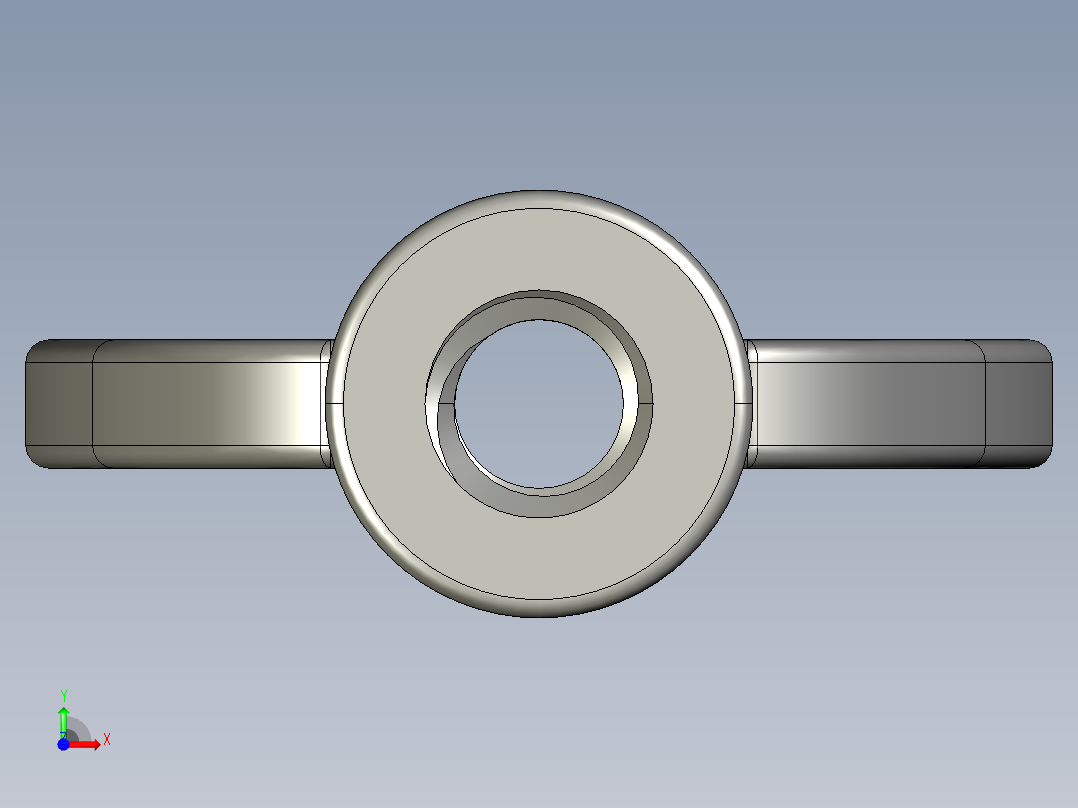 WING NUT 0.25in-20 Thread size 15-32in Base Diameter.STEP前视图