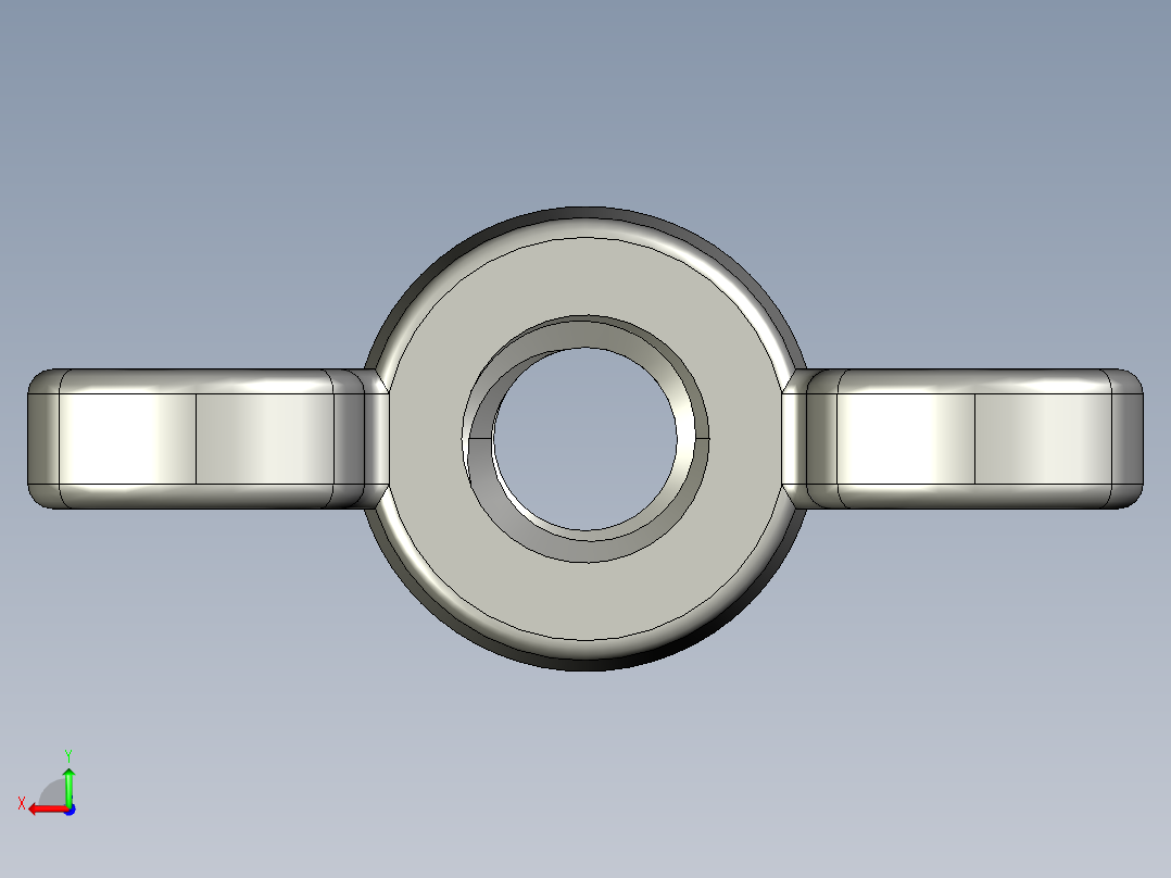 WING NUT 0.25in-20 Thread size 15-32in Base Diameter.STEP后视图