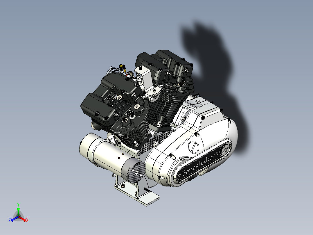 xlh1000哈雷<span style='color: red'>摩托车</span>发动机图纸