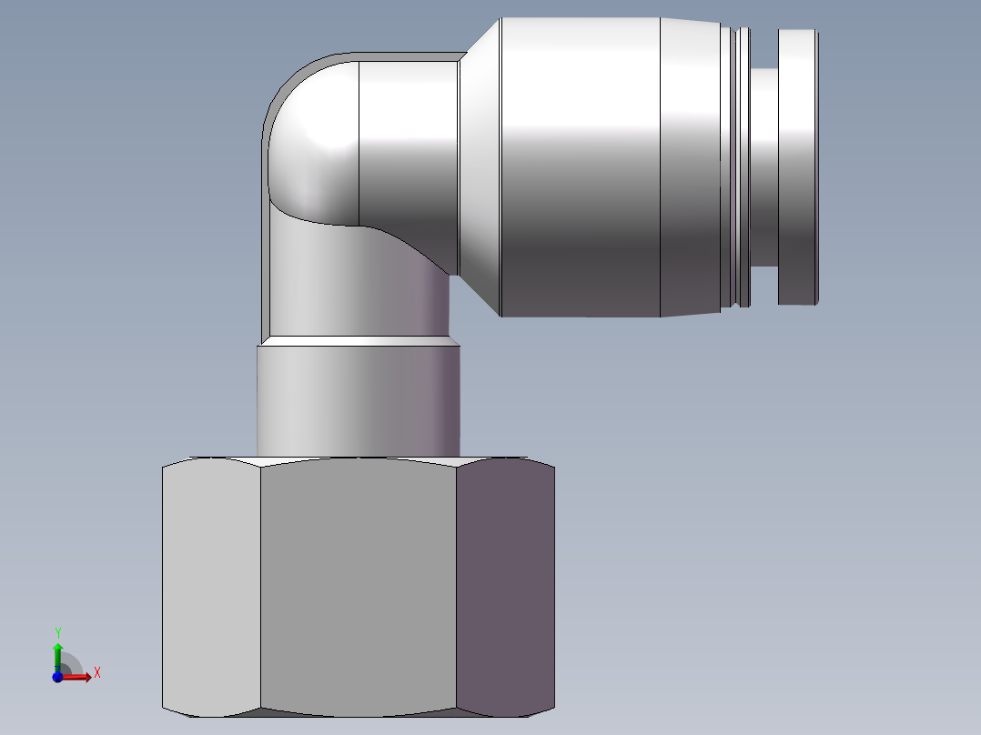 螺纹弯通APLF8-G02（2分8厘内螺纹）前视图