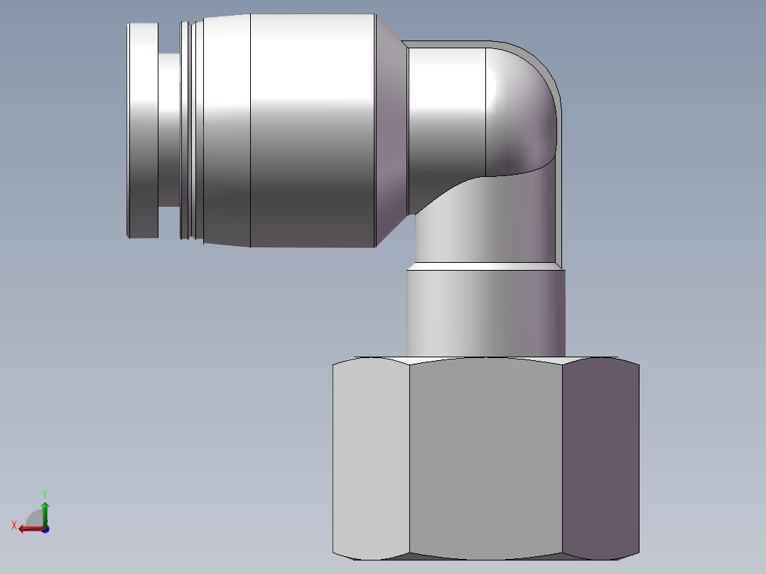 螺纹弯通APLF8-G02（2分8厘内螺纹）后视图