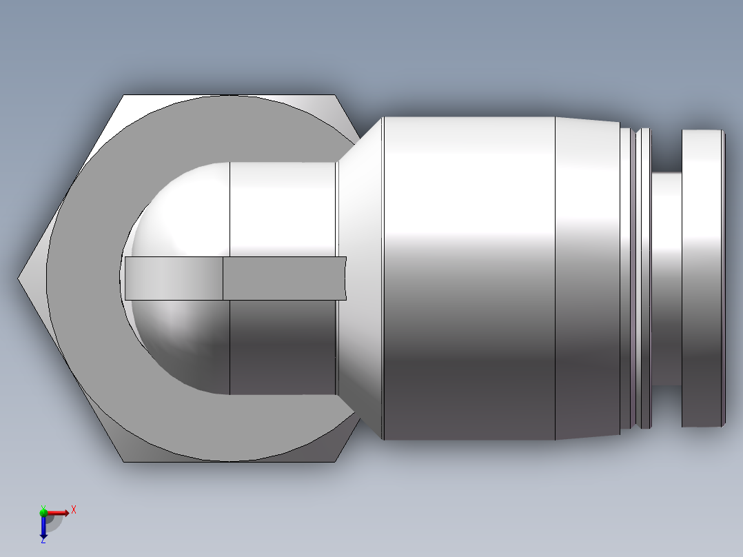 螺纹弯通APLF8-G02（2分8厘内螺纹）俯视图
