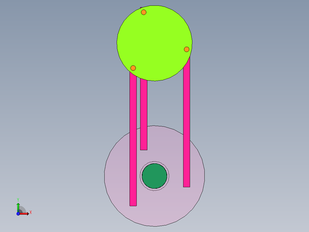三联平行四边形机构前视图
