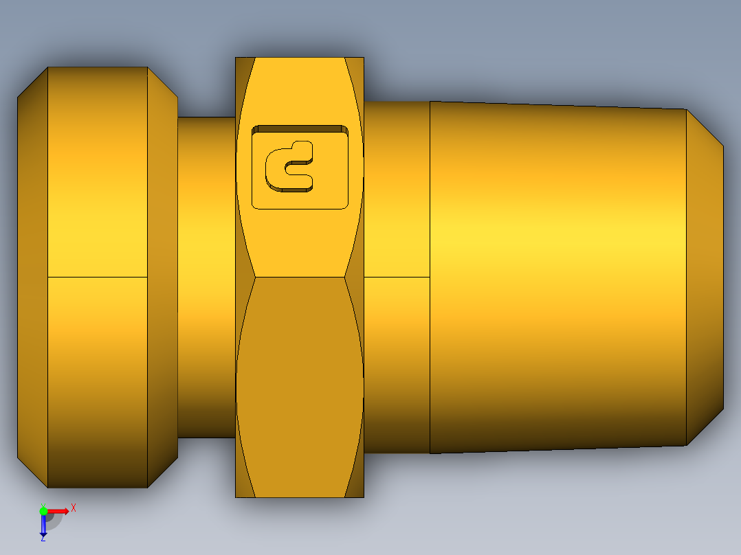 倒齿式工业管接头Ball-End Joint Adapter to Male Pipe 127HB-6-4俯视图