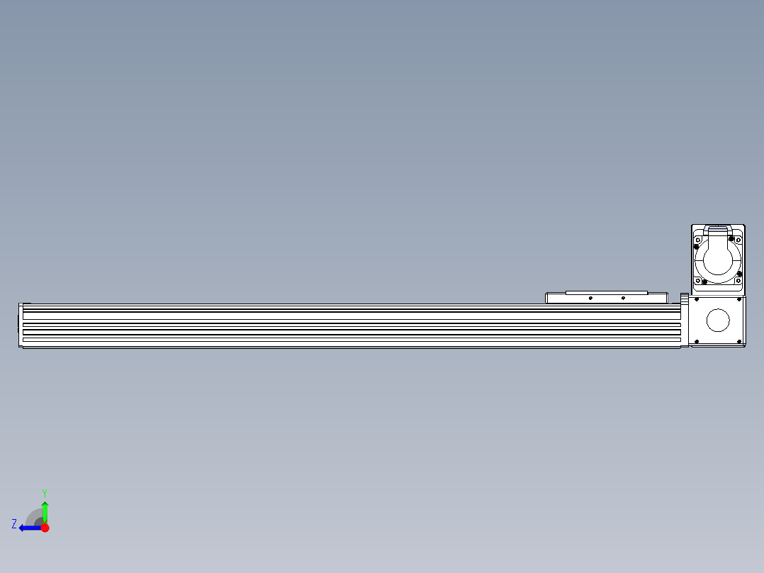 同步带全封闭直线模组TPA-HCB-110D-90-L600-RU-C-P40-N3右视图