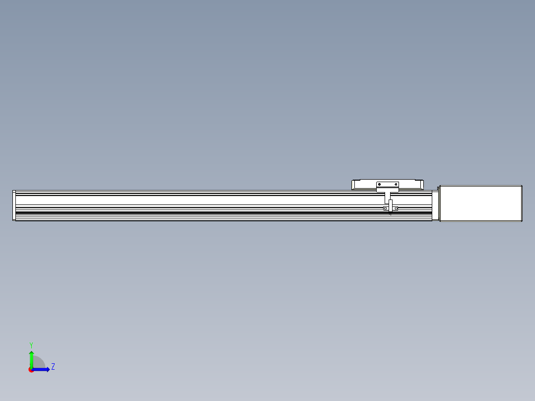 同步带全封闭直线模组TPA-HCB-105D-90-L550-ML-Y-P20-N3左视图