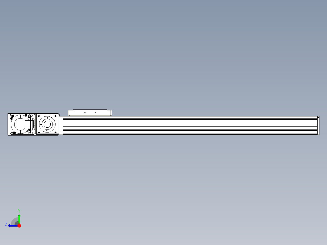 同步带全封闭直线模组TPA-HCB-105D-90-L550-ML-Y-P20-N3右视图