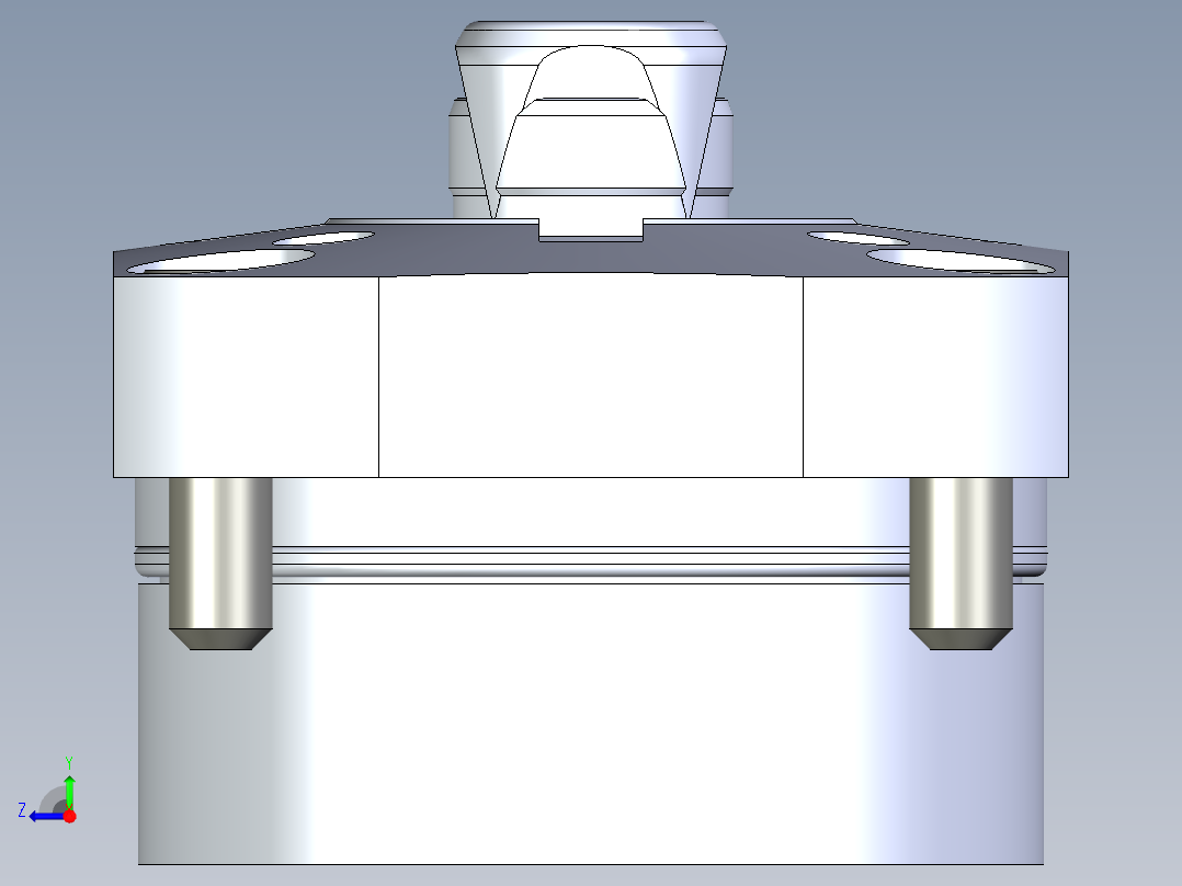 KOSMEKSFH3170-GN多系列多零件图纸模型右视图