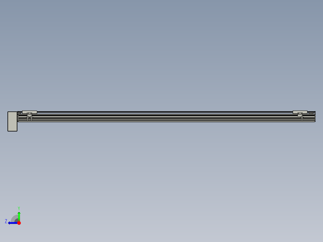 直线模组WG-LHB12-S2000-RD设计图纸右视图