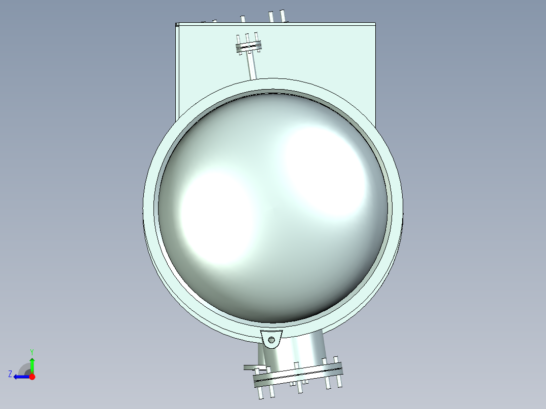换热器ug图__装配图&零件图俯视图