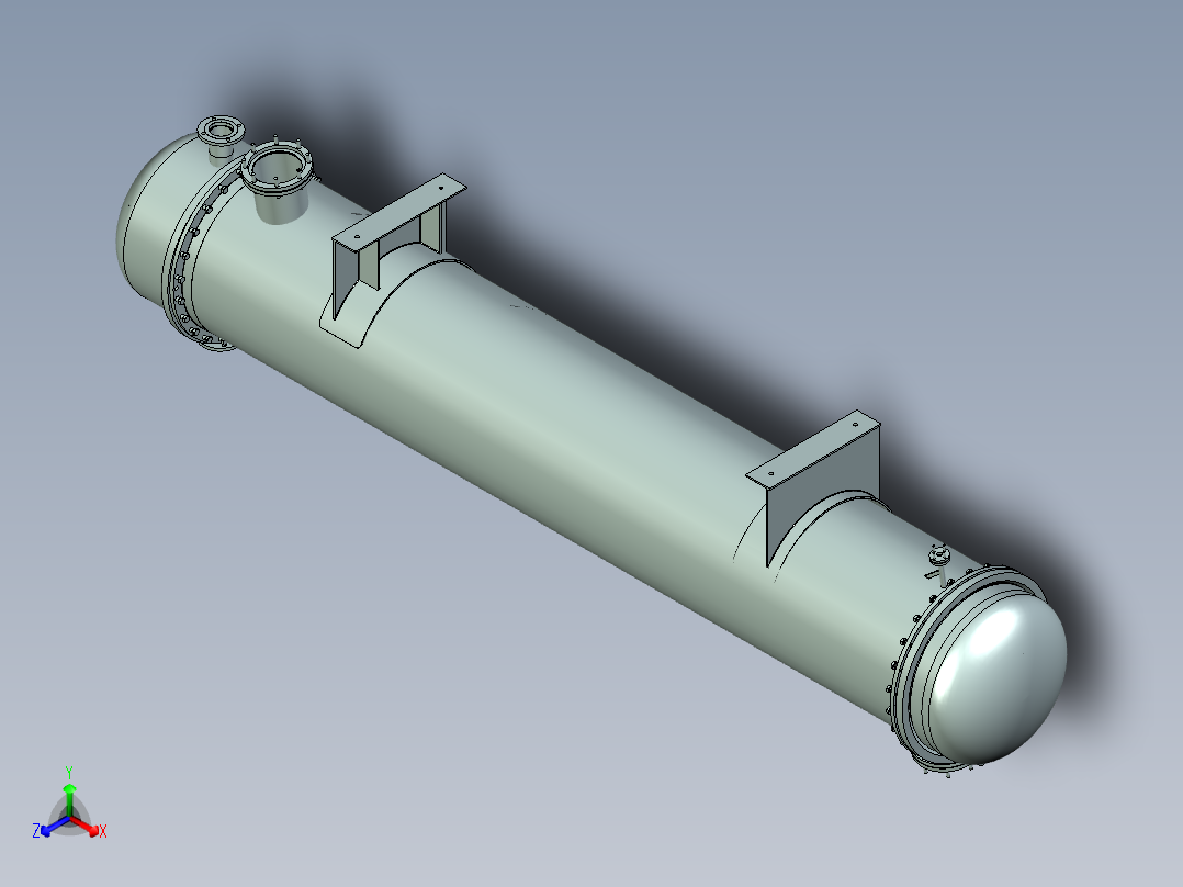 换热器ug图__装配图&零件图正等轴测图