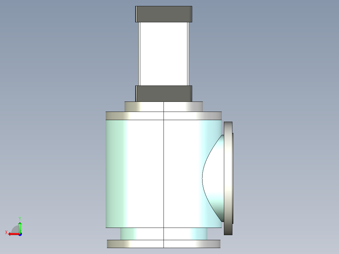 阀门模型GDQ-J160________(____)后视图