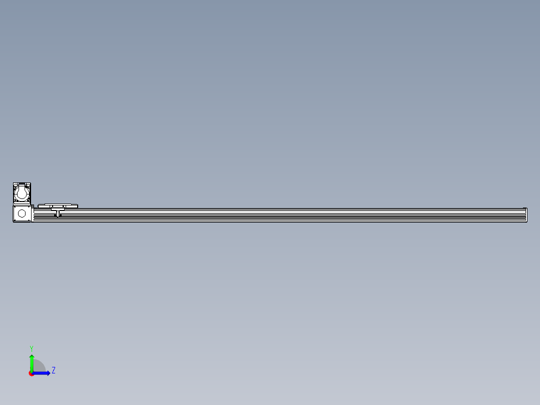 同步带全封闭直线模组TPA-HCB-110D-90-L1650-LU-Y-P40-N3左视图
