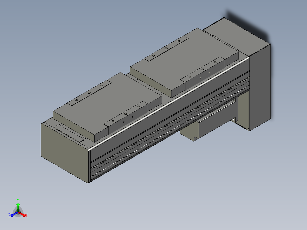 直线模组WG-LHC12-S150-D设计图纸正等轴测图