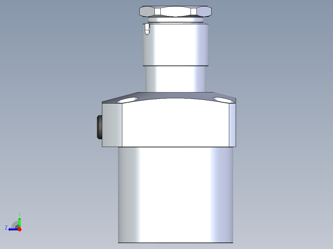 KOSMEKLG1050-CR-Y30多系列多零件图纸模型右视图