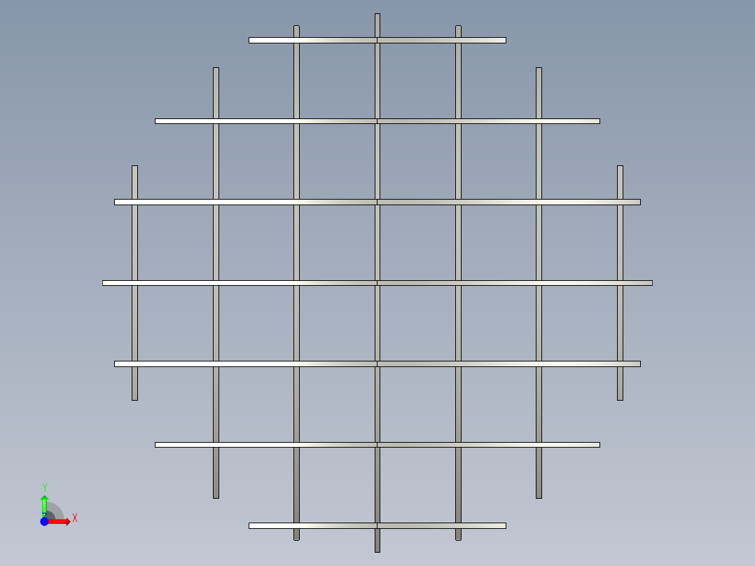 圆形搁板d1800前视图