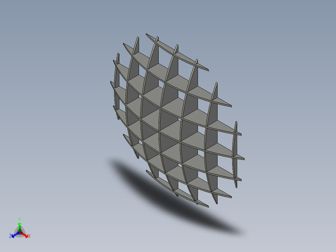 圆形搁板d1800正等轴测图