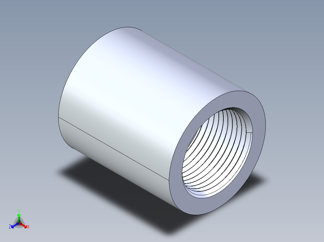 聚氯乙烯配件14-Sch80_FemaleAdapter_SxFPT_835-010 _1in正等轴测图