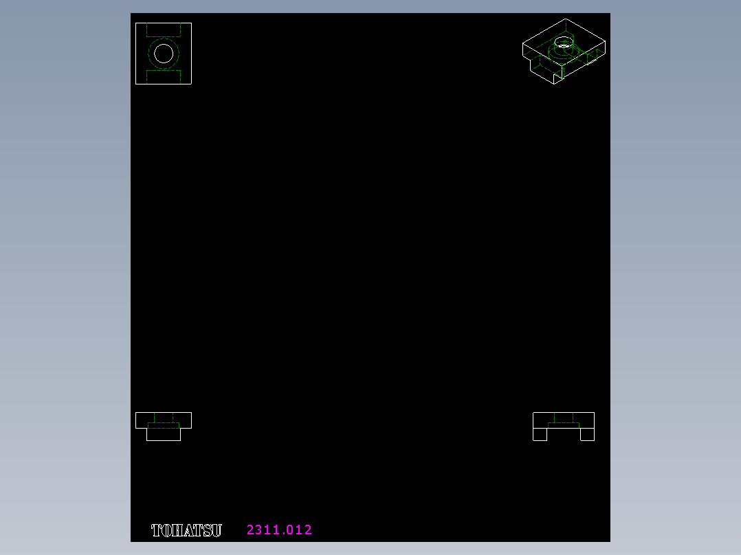 定位配件2311(A)-2D多系列多零件图纸模型