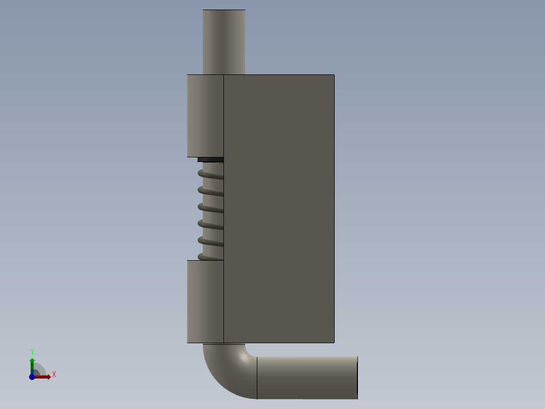 6mm门铰链前视图