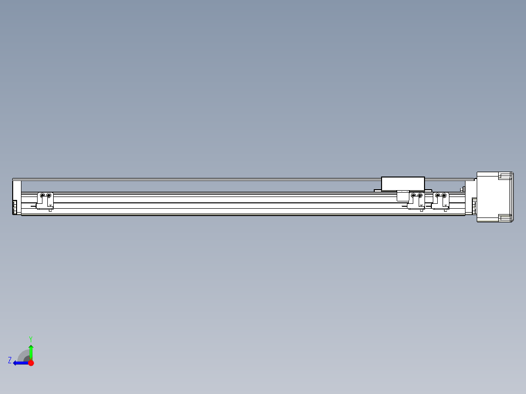 TPA-KNR-60E-1205C-L450A1-ML-H40-N3线性模块铝制底座右视图