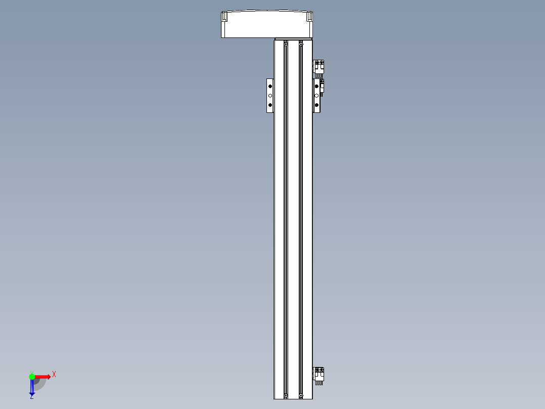 TPA-KNR-60E-1205C-L450A1-ML-H40-N3线性模块铝制底座俯视图