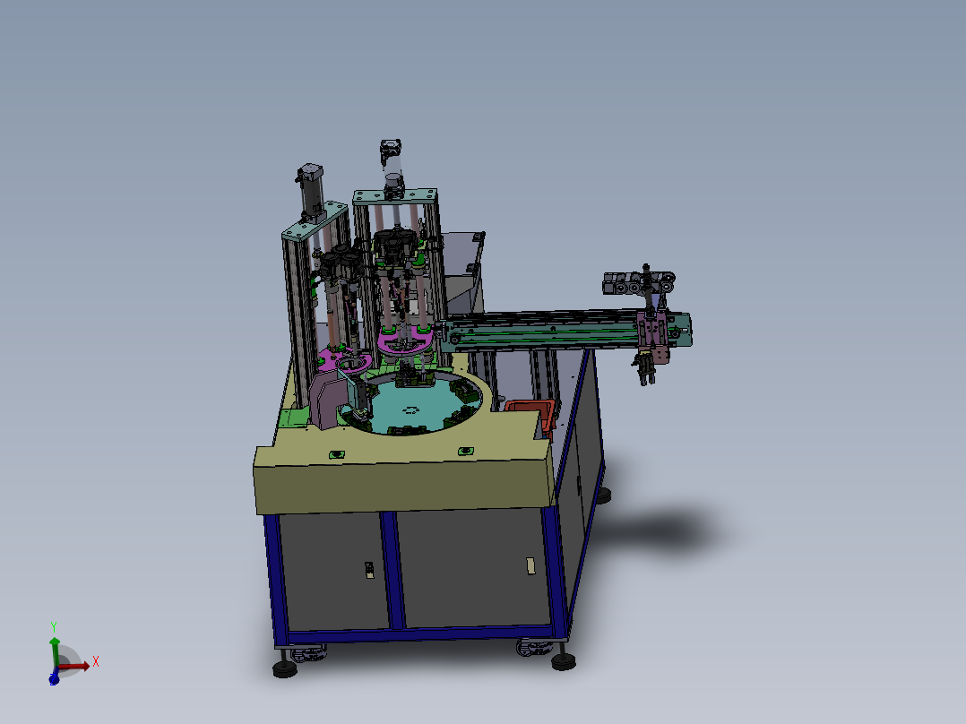 多轴自动螺丝机（sw16可编辑+工程图+bom）
