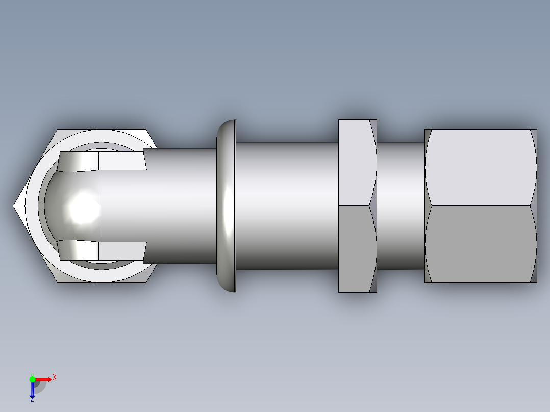 卡套式工业通用硬管接头EO_Bulkhead_elbow_WSV12SCF俯视图