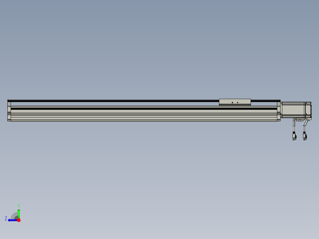 东锦丝杆传动-直线滑台模组DH120-C-S750-BC-P400W-C3右视图