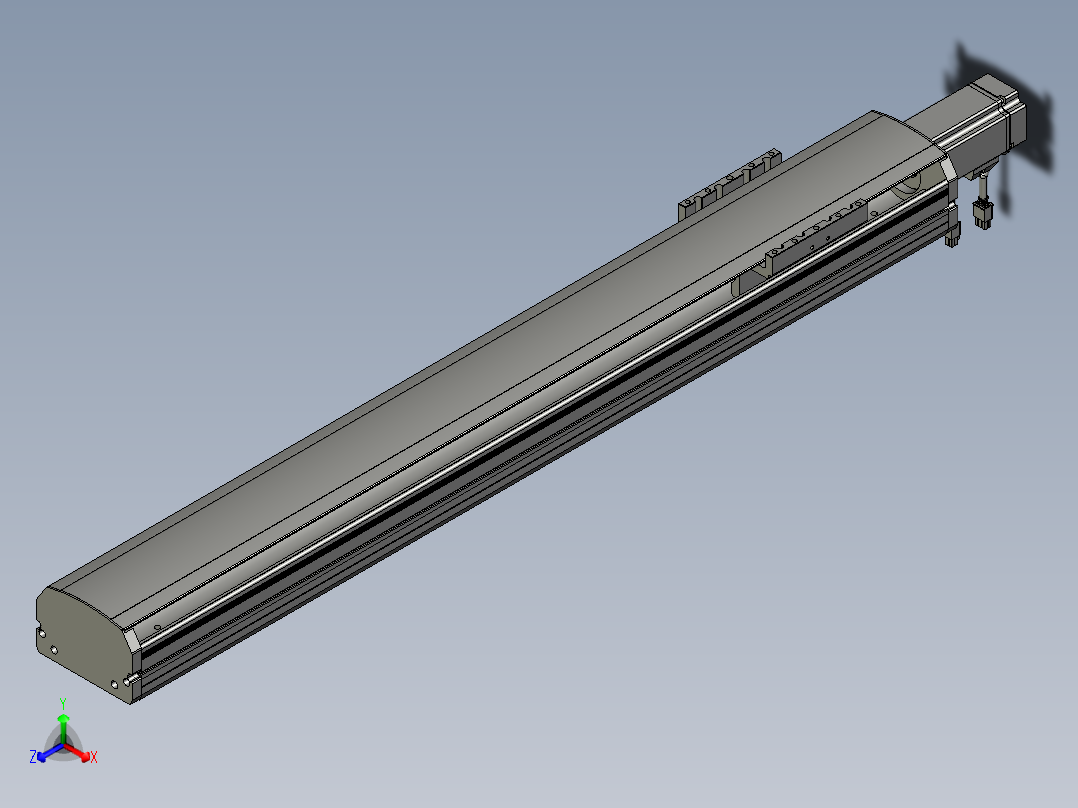 东锦丝杆传动-直线滑台模组DH120-C-S750-BC-P400W-C3正等轴测图