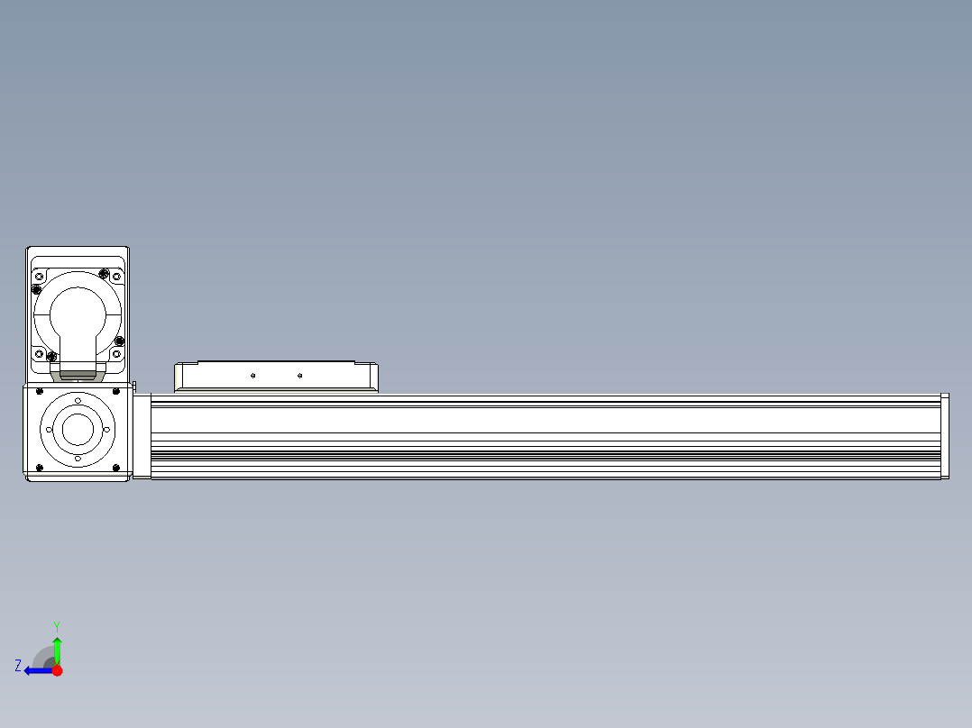 同步带全封闭直线模组TPA-HCB-105D-90-L300-LU-Y-P20-N3右视图